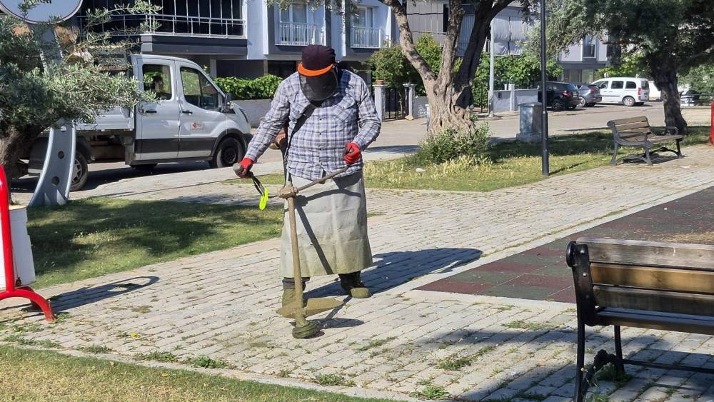 Efeler&rsquo;de yeşil alanlarda yaz temizliği
