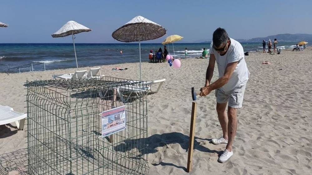 Kuşadası&rsquo;nda caretta carettalardan umutlandıran yuva
