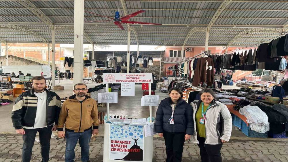 Kuyucak&rsquo;ta sigarayı bırakmaya y&ouml;nelik saha &ccedil;alışması
