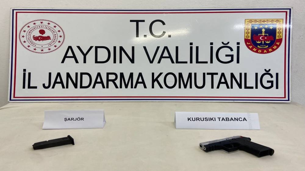 Sultanhisar’da kurusıkı tabanca ele geçirildi
