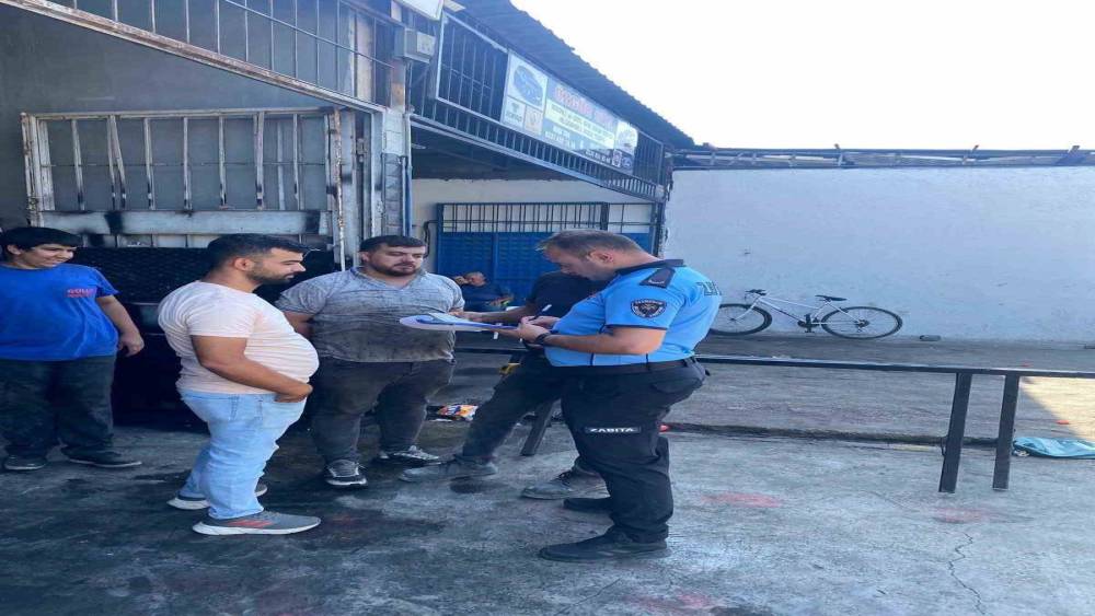 Germencik&rsquo;te sanayi sitesindeki işletmelere ruhsat denetimi
