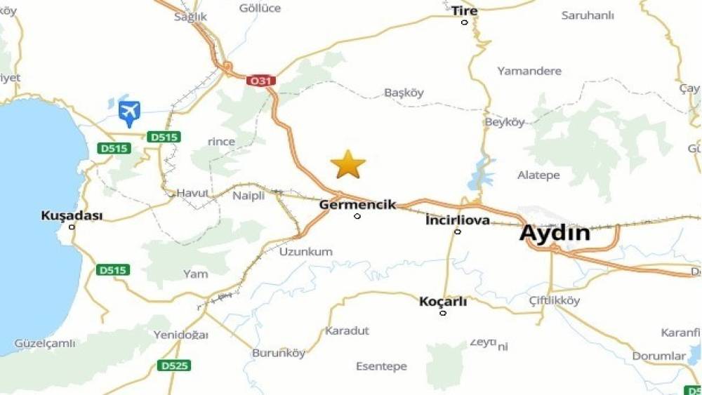 Aydın&rsquo;da 3.9 şiddetinde deprem meydana geldi
