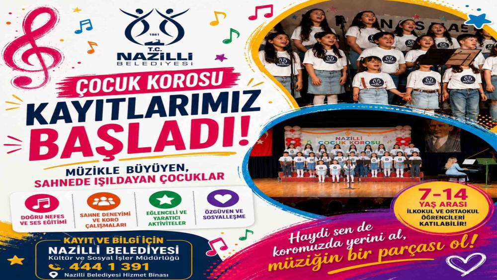 Nazilli Belediyesi, &ccedil;ocuk korosu yeni yeteneklerini bekliyor
