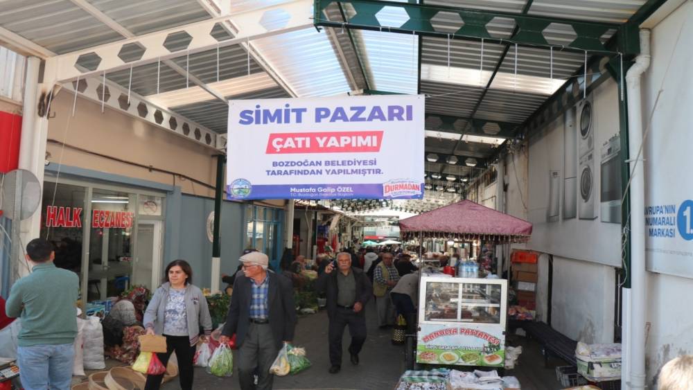 Bozdoğan&rsquo;da Simit Pazarı Sokağı d&uuml;zenleme &ccedil;alışması tamamlandı
