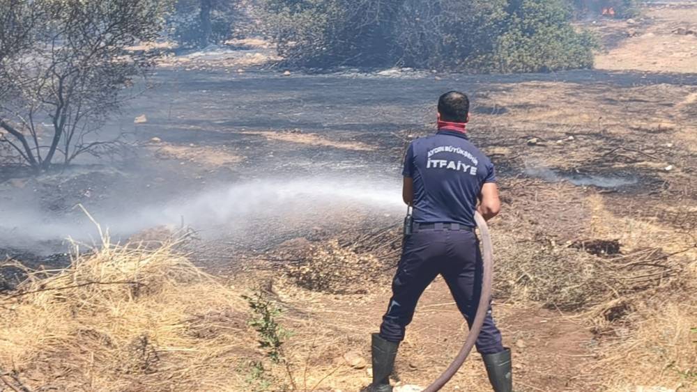 Makilik alanda &ccedil;ıkan yangın b&uuml;y&uuml;meden s&ouml;nd&uuml;l&uuml;rd&uuml;
