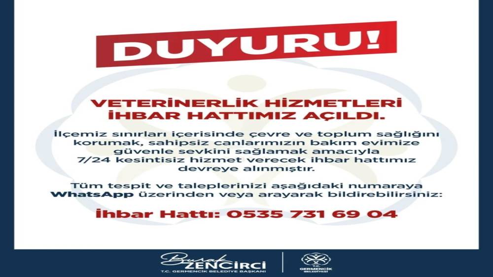 Germencik&rsquo;te Veterinerlik Hizmetleri İhbar Hattı hizmete a&ccedil;ıldı
