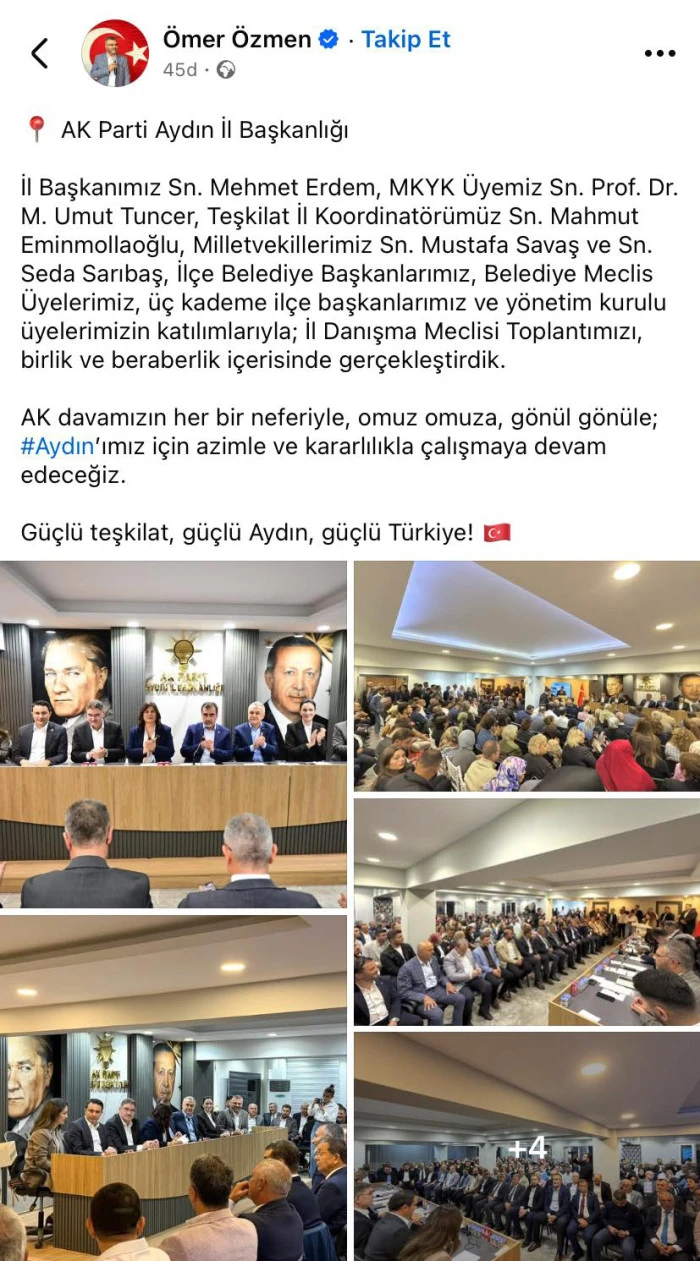AK Parti Aydın Milletvekili Özlem Çerçioğlu'nu yok saydı