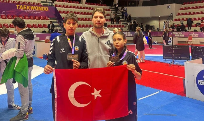 Avrupa Taekwondo m&uuml;sabakasında Kuyucaklı sporculardan &ccedil;ifte bronz