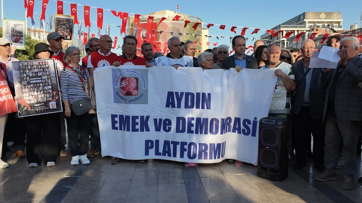 Aydın&rsquo;da 10 Ekim anması: Unutmadık, unutturmayacağız!