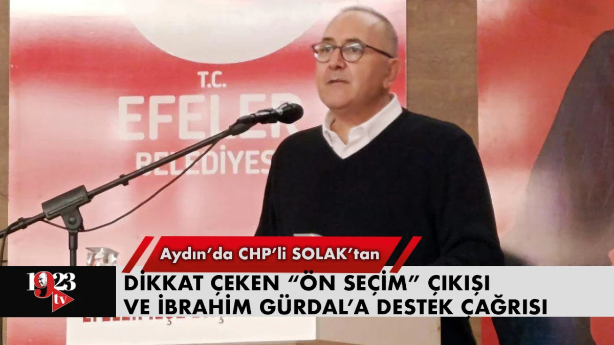 CHP'li Solak'tan Gürdal'a destek ve 