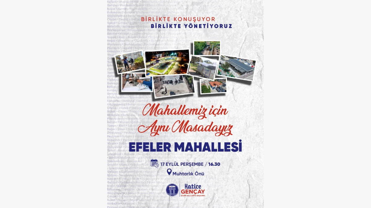 DİDİM BELEDİYESİ, &ldquo;MAHALLEMİZ İ&Ccedil;İN AYNI MASADAYIZ&rdquo; BULUŞMALARIYLA MAHALLE SAKİNLERİYLE BİR ARAYA GELİYOR