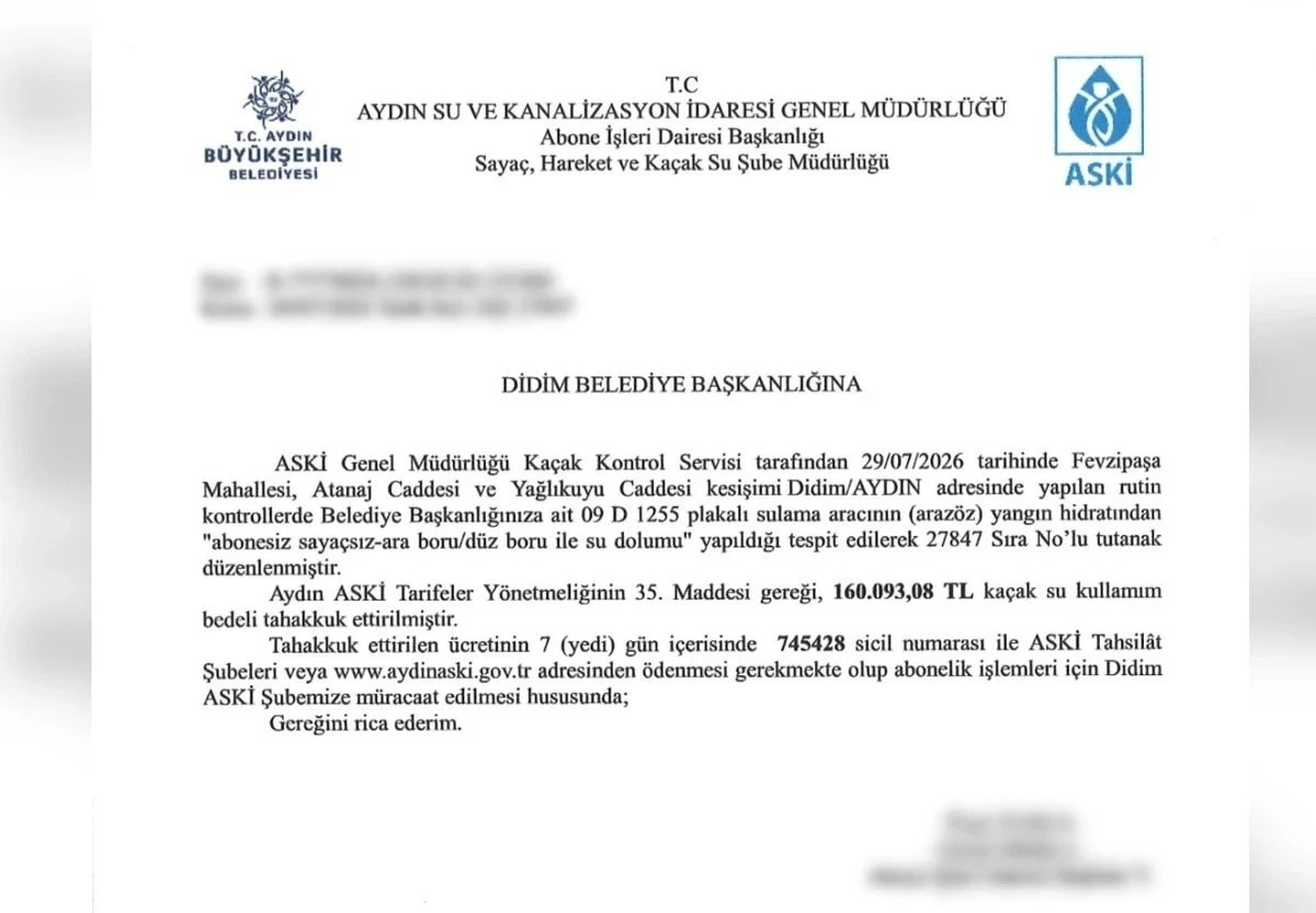 Didim Belediyesi&rsquo;nden ka&ccedil;ak su iddialarına su&ccedil; duyurusu
