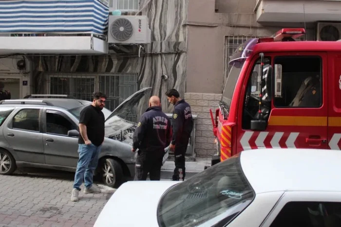 Duyarlı esnaf otomobili yanmaktan kurtardı