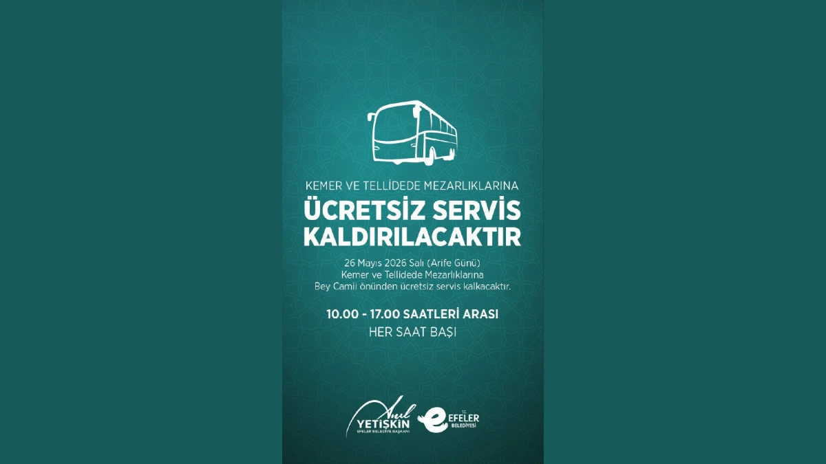 EFELER BELEDİYESİ&rsquo;NDEN ARİFE G&Uuml;N&Uuml; &Uuml;CRETSİZ ULAŞIM DESTEĞİ
