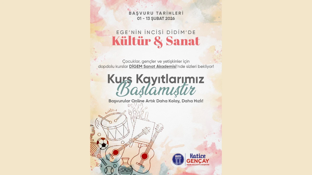 Ege&rsquo;nin İncisi Didim&rsquo;de K&uuml;lt&uuml;r Ve Sanat Kursları Başlıyor