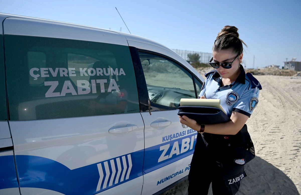 KUŞADASI BELEDİYESİ ÇEVREYİ KİRLETENLERE GÖZ AÇTIRMIYOR