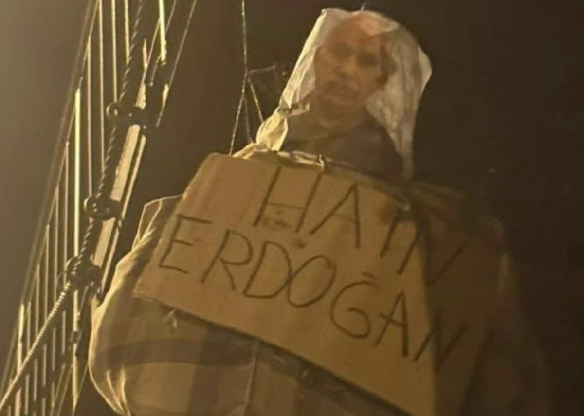 Nazilli&rsquo;de Cumhurbaşkanı Erdoğan&rsquo;ı hedef alan provokatif eylem